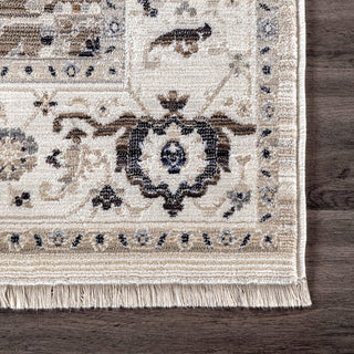 Nuloom Oliveira Floral Medallion Fringe Rug, Beige 12' x 15' 9"