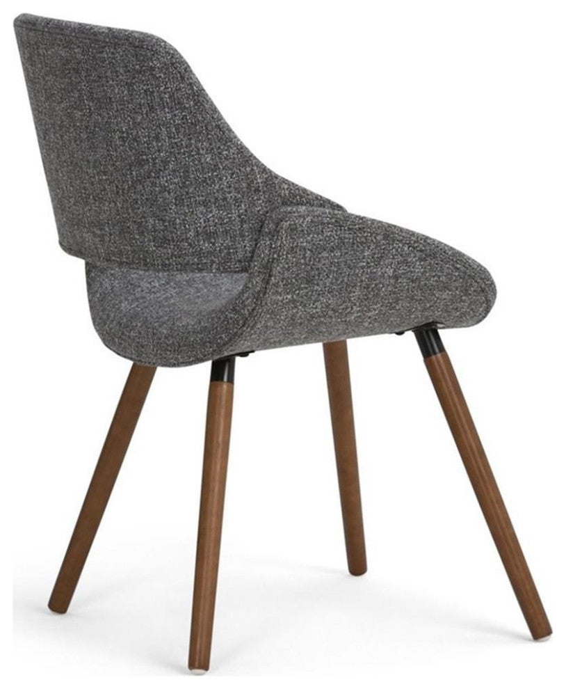 Simpli Home Malden Upholstered Dining Side Chair in Gray and Natural