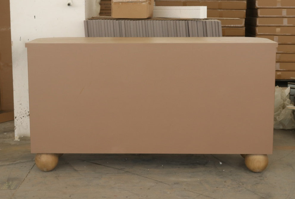 Lucca Fluted Sideboard Accent Cabinet With Ball Legs