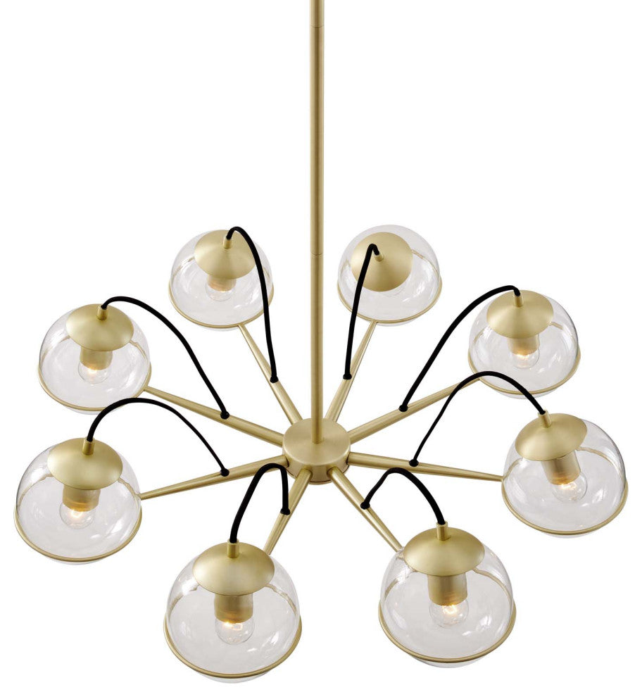 Hanna 8-Light Chandelier Clear Gold
