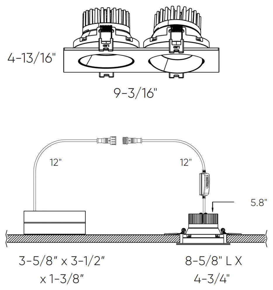 Revolve Duo 3.5" Regressed Gimbal Downlight