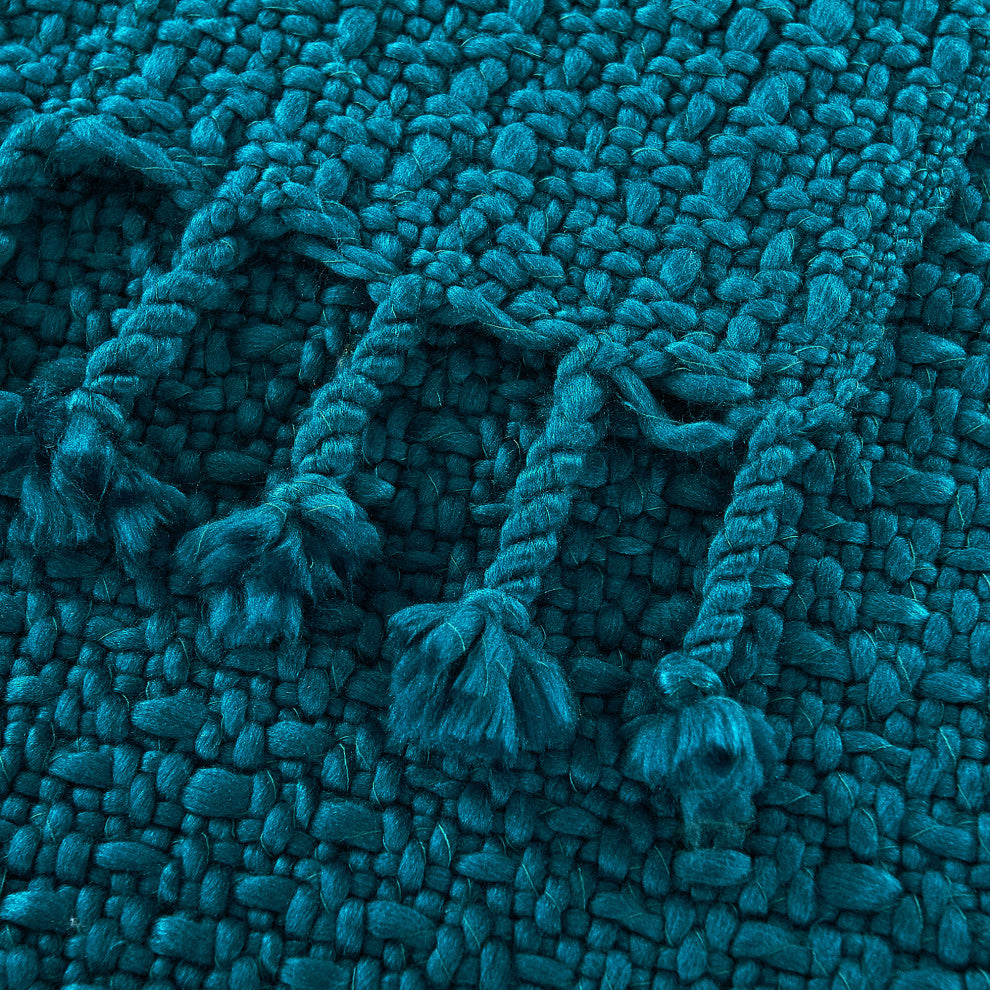 Basket Weave Knit Throw Blanket