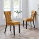 Side Dining Chair, Set of 2, Brown, Velvet, Modern, Cafe Bistro Hospitality