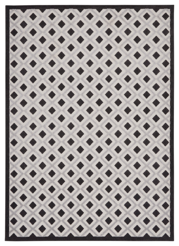 Nourison Aloha 12' x 15' Black White Modern Area Rug