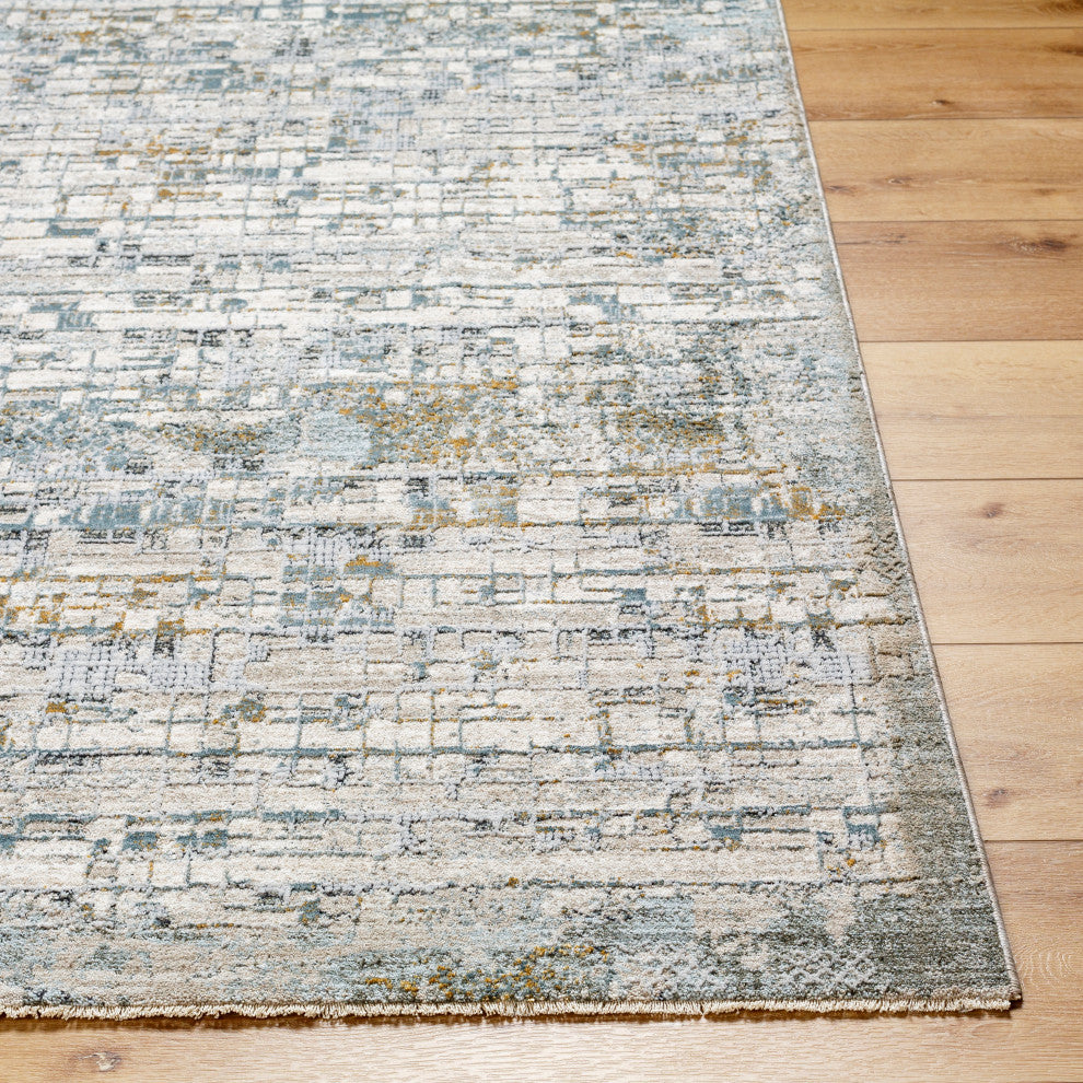 Surya Dresden DRE-2304 Machine Woven Area Rug, Taupe, 2'7" x 10'