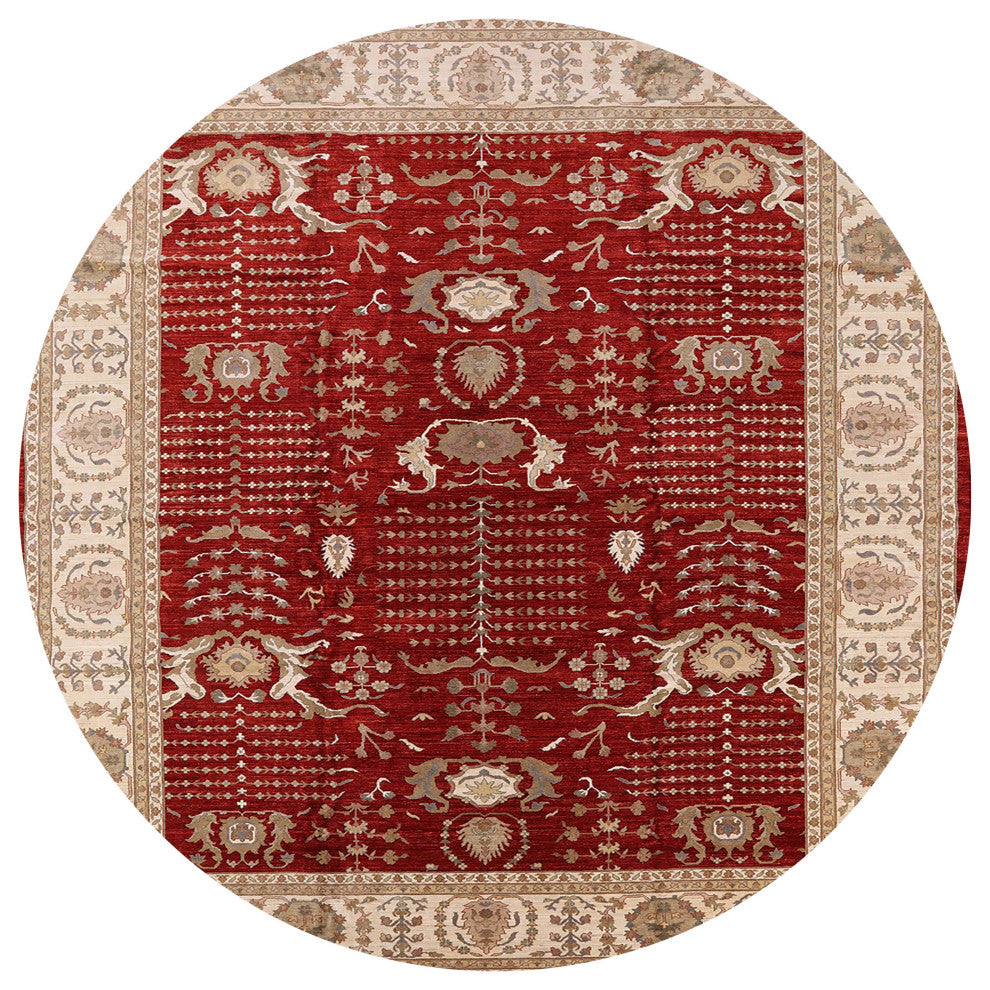 Ahgly Company Indoor Round Mid-Century Modern Area Rugs, 8' Round