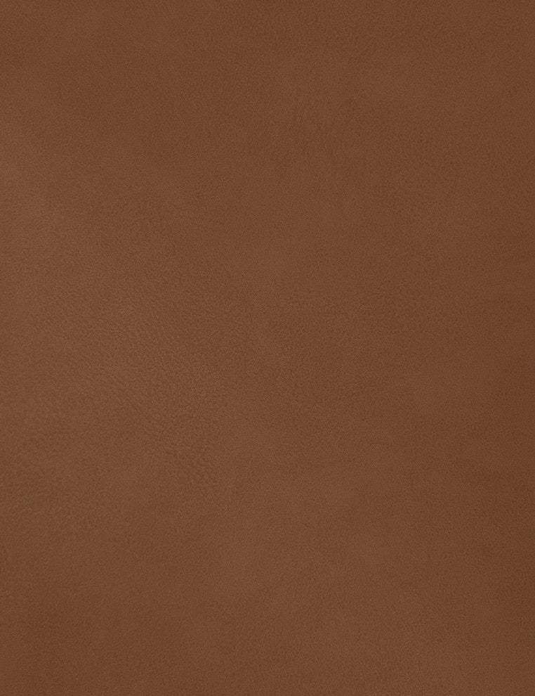 Hudson Beige Faux Leather Twin Trundle Bed, Cognac