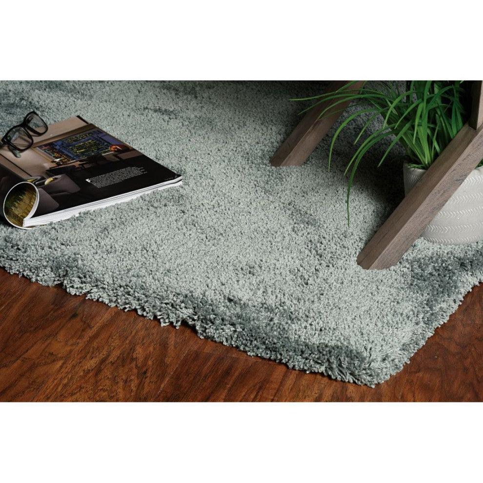 KAS Bliss 1565 Slate Shag Area Rug, 2'3" x 7'6" Runner