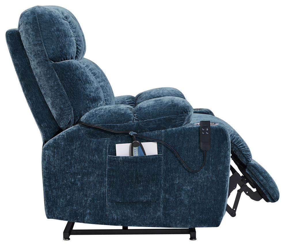 Gewnee Dual Okin Motor Power Lift Recliner Chair, Blue