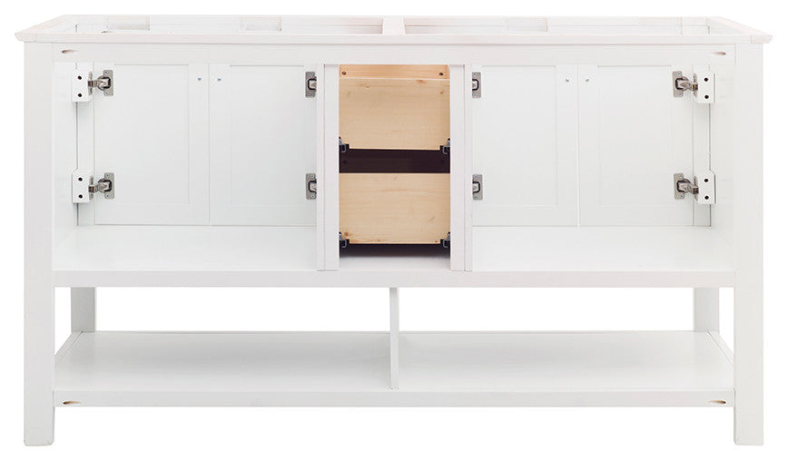 Fresca Manchester 60" White Double Sink Cabinet