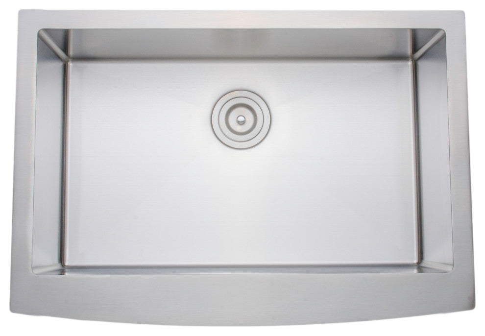 Wells Sinkware Handcrafted 16-gauge Apron Stainless Steel Single Kitchen Sink