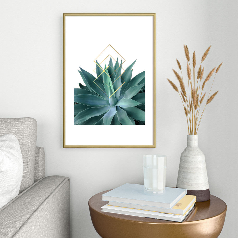Gale Switzer Agave geometrics Metal Framed Art Print
