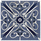 "Oxford I Indigo and Cream" Digital Paper Print by Silvia Vassileva, 38"x38"