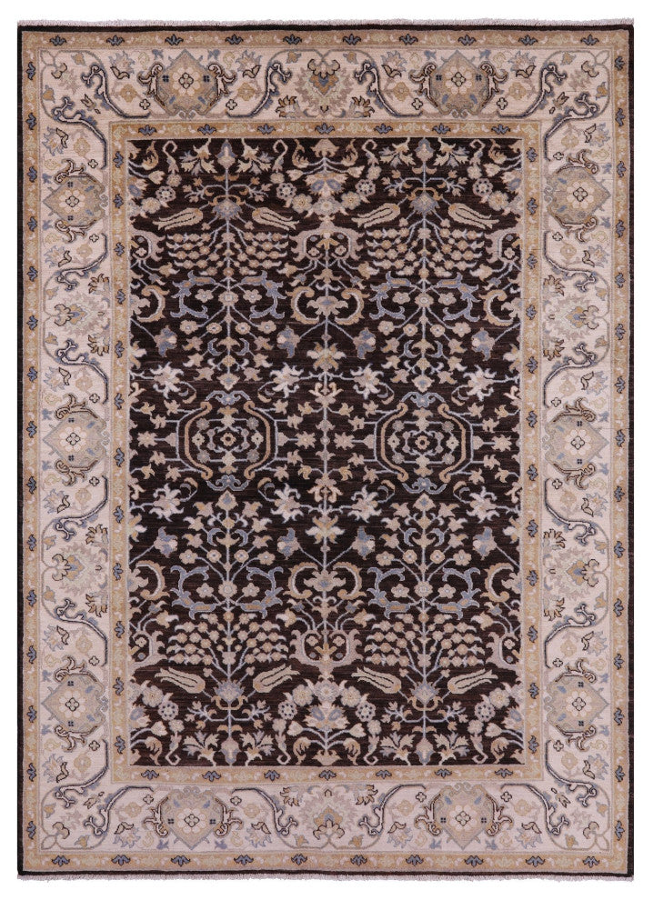 6' 2" X 8' 6" Turkish Oushak Handmade Wool Rug - Q12817