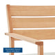 Lounge Chair Armchair, Set of 2, Wood, Brown Natural Taupe Gray, Modern, Outdoor