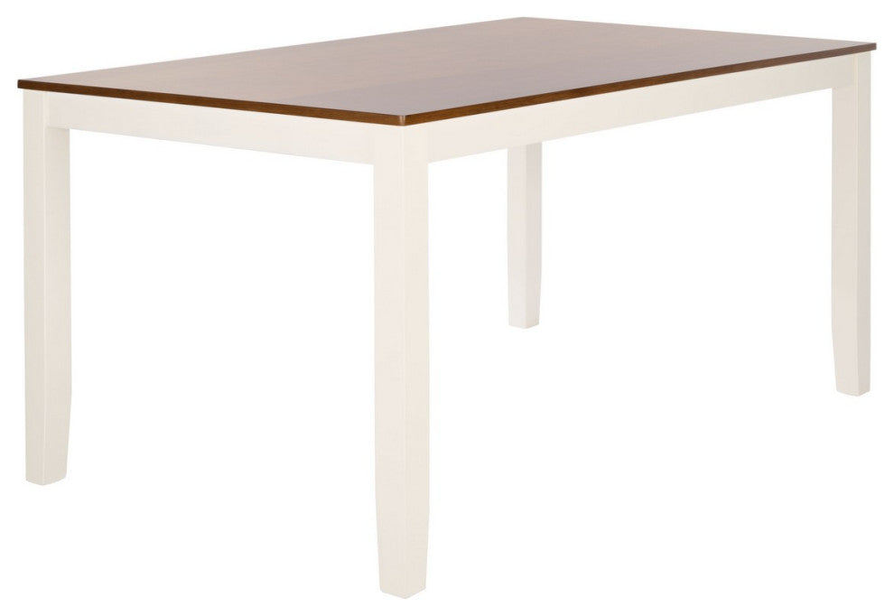Safavieh Silio Rectangle Dining Table, White/Natural