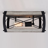 Montclare 13.5" 2 Light Flush Mount Textured Black and White Ash
