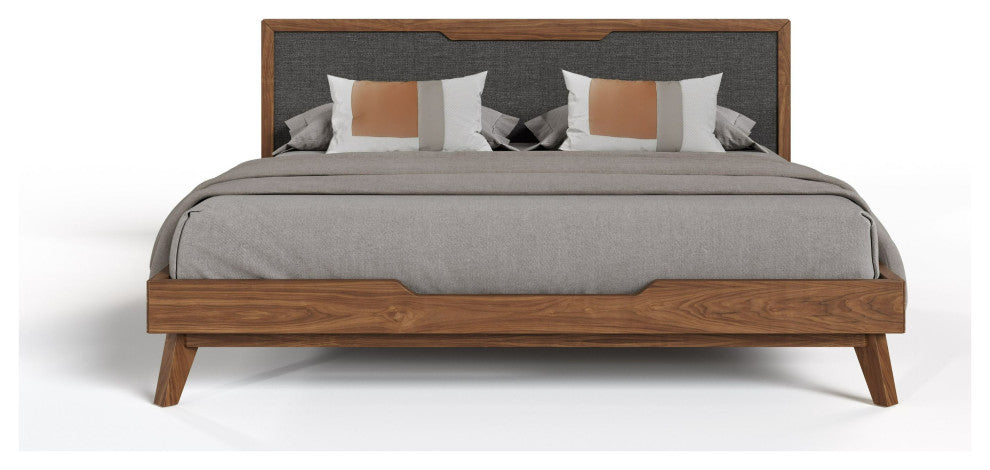 Nova Domus Soria Gray and Walnut Bed, California King