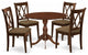 5 Pc Dinette Set, 1 Drop Leaves Table, 4 Mahogany Kitchen Chairs
