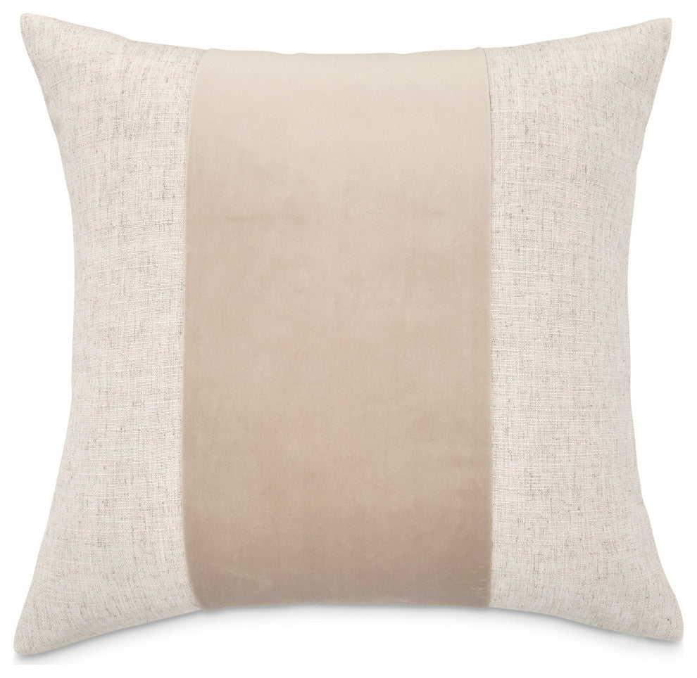 Moonbeam Baldwin 21" Square Pieced Pillow, Set of 2, Dove