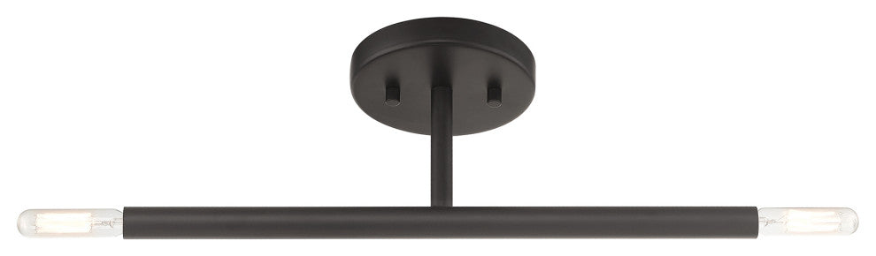 LIVEX LIGHTING 51179-07 2 Light Bronze Semi-Flush