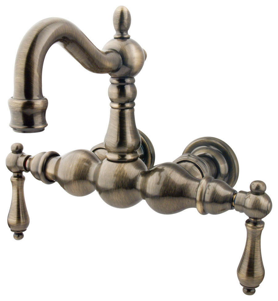 Vintage-Style Vintage-Style Brass 3-3/8" Wall Mount Clawfoot Tub Filler CC1001T3