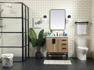 Home Living 22" Modern Natural Oak-Light Bathroom Vanity
