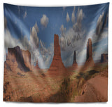 Monument Valley Mountains Landscape Wall Tapestry, 60"x50"