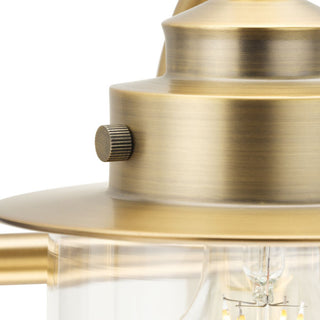 Northlake Collection Three-Light Vintage Brass Clear Glass Bath Light