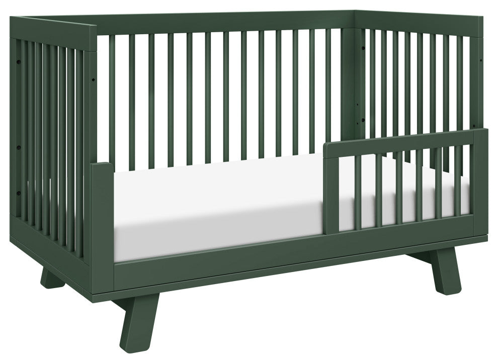 Hudson 3-in-1 Convertible Crib With Toddler Bed Conversion Kit, Forest Green
