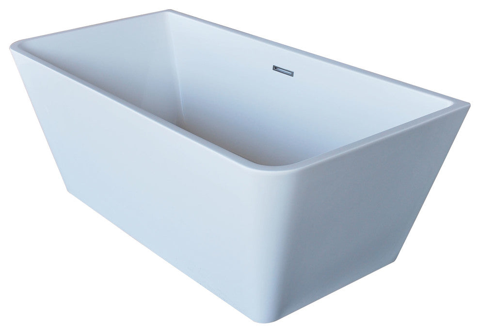 Saint Paul 32 x 67 Rectangle Acrylic Freestanding Soaker Bathtub  Center Drain