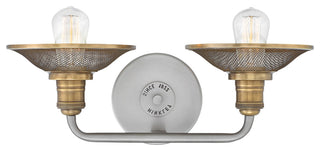 Hinkley Rigby Small Two Light Vanity, Antique Nickel