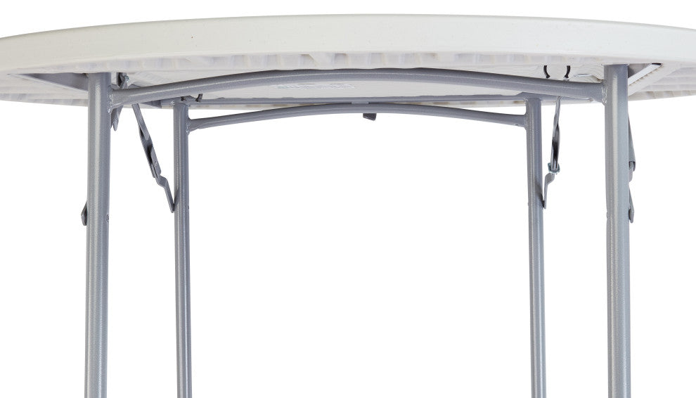 NPS 48" Heavy Duty Round Folding Table, Speckled Grey