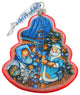 Hand Painted Glass Scenic Ornament, Christmas Night Wreath