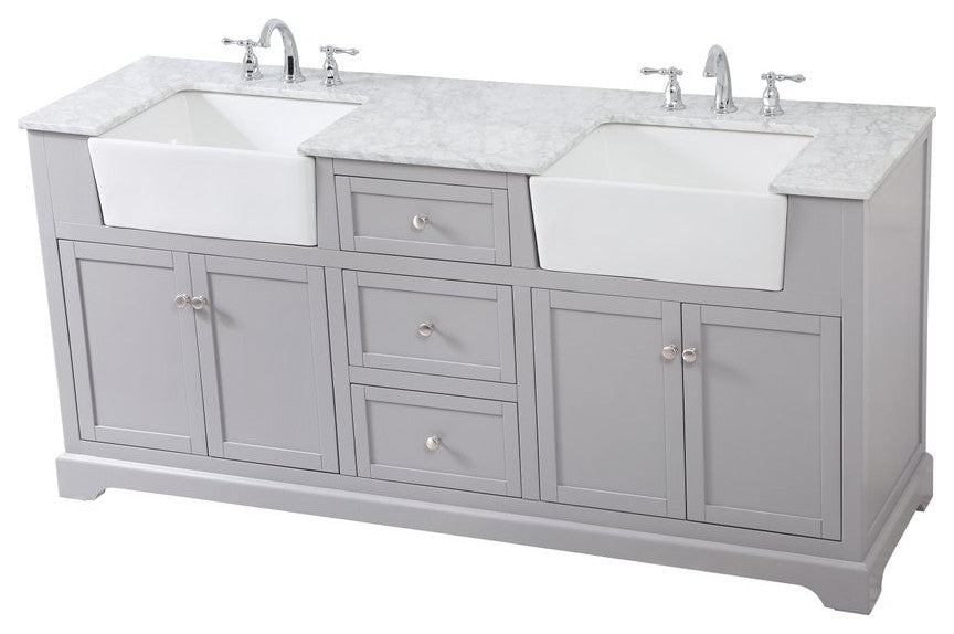 Home Living 22" Farmhouse Grey-Light Bathroom Vanity