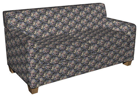 Blue, Green And Burgundy, Floral Tapestry Upholstery Fabric By The Yard