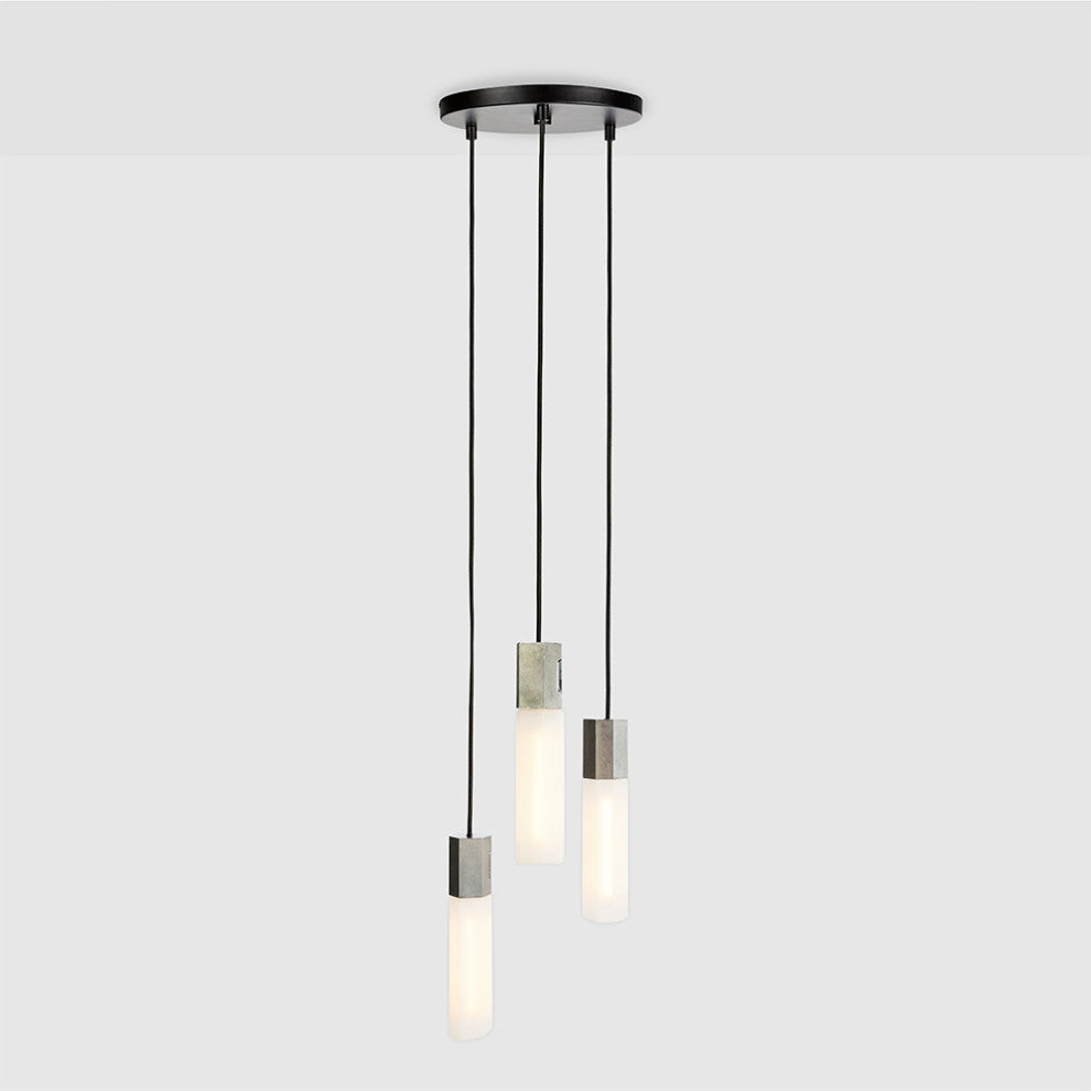Basalt Triple Pendant in Stainless Steel - US