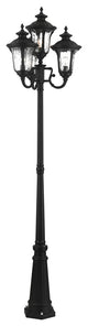 Textured Black Traditional, Victorian, Sculptural, Outdoor Post Light