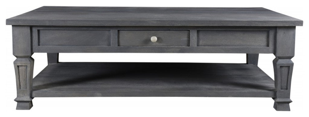 Traditional Style Gray Storage Coffee Table