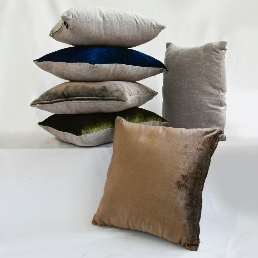 Emerald Green Velvet, 26"x26" Pillow Cover Top Zipper - Velvet Emerald Jules