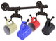 Pipeline Wall Mounted 4 Coffee Mug Rack, Oil Rubbed Bronze