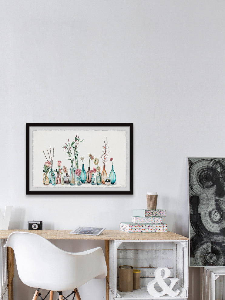 "Bottles and Jars" Framed Painting Print