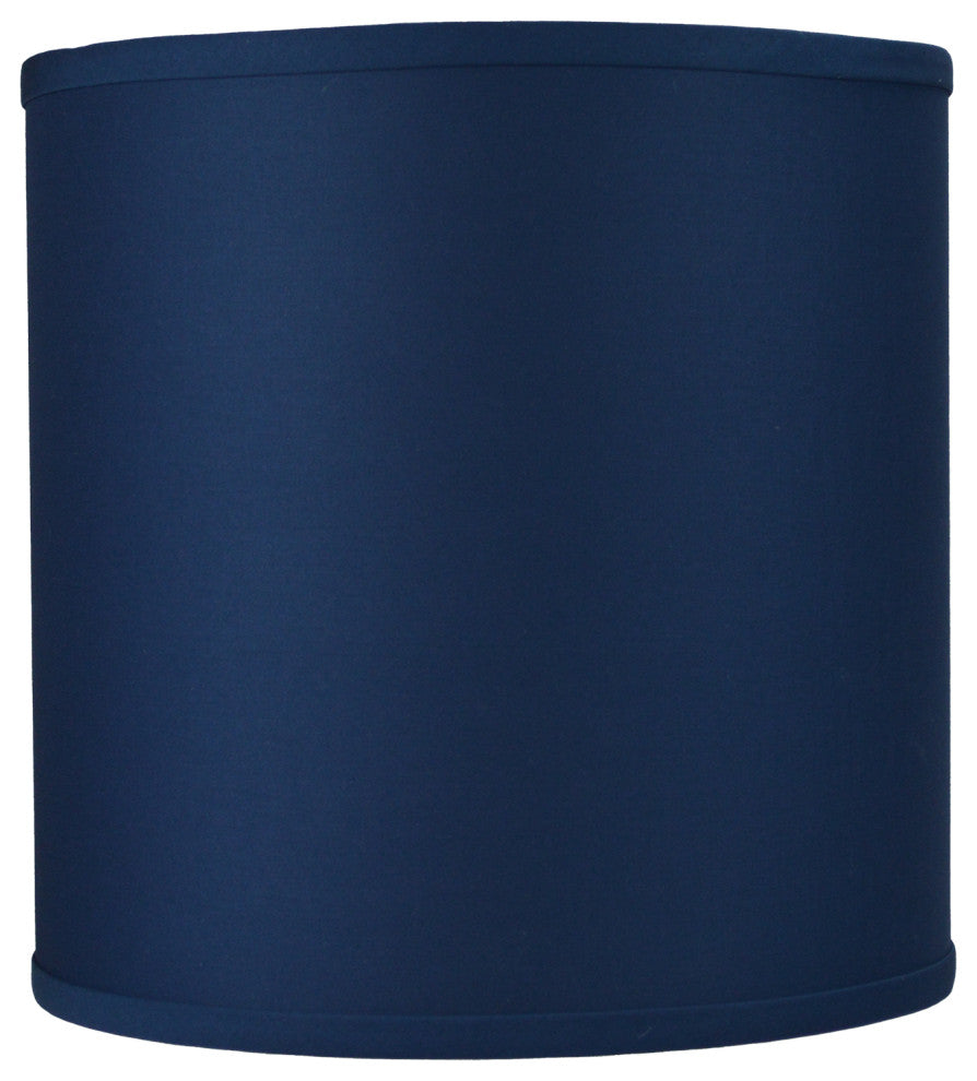 Fenchel Shades 12"x12"x12" Drum Lamp Shade, Linen Navy