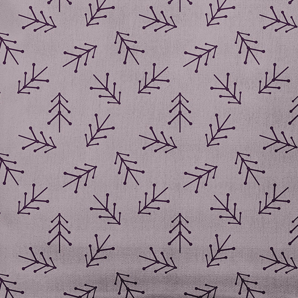 Frosting Colored Scattered Trees Polyester Throw Pillow, 16"x16"