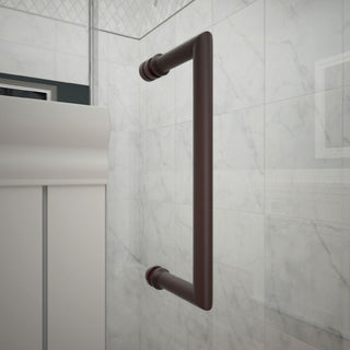 Unidoor Plus 59"Wx30 3/8" DFrameless Hinged Shower Enclosure, Oil Rubbed Bronze