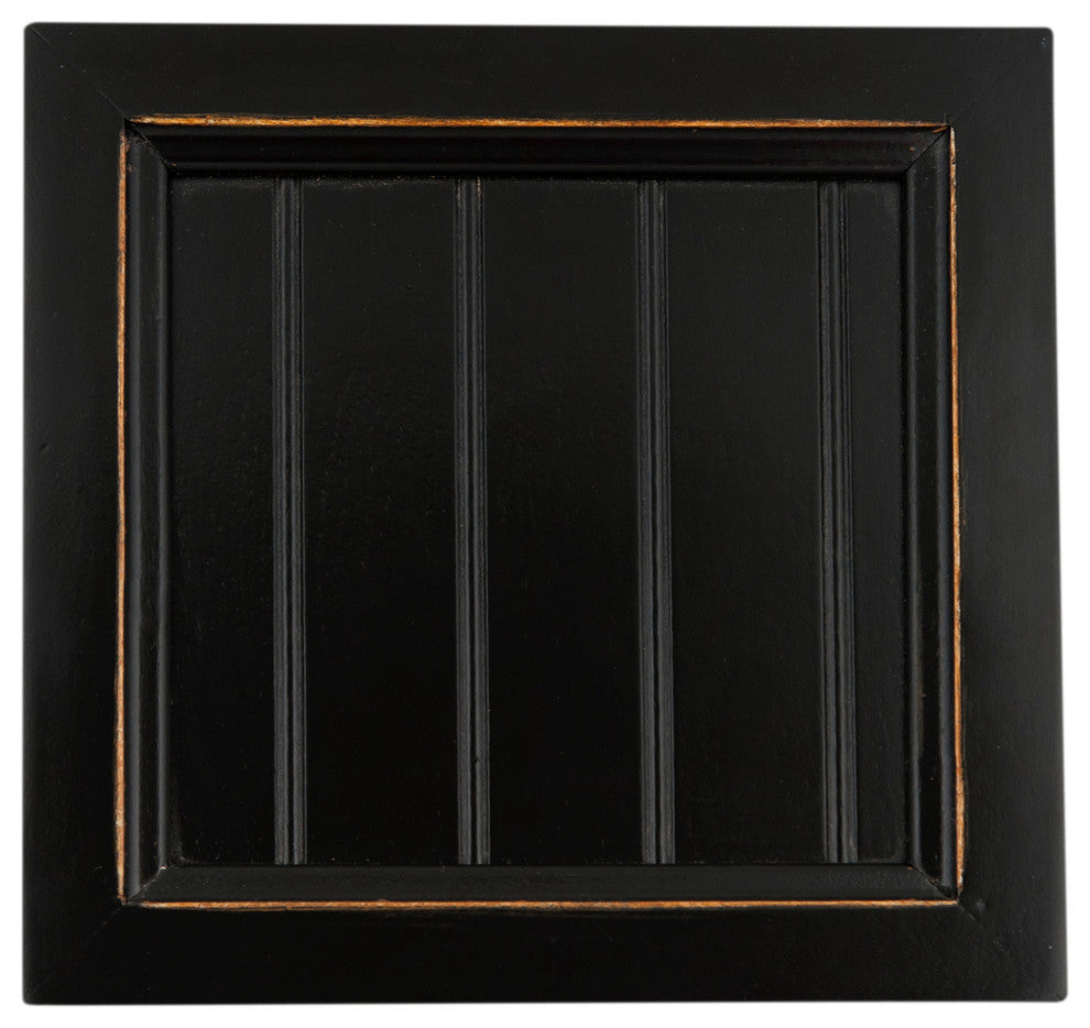 Eagle Furniture, Coastal Single-Pedestal Desk, Antique Black, With Hutch