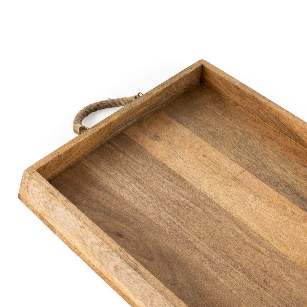 Caydence Rectangle Wood Trays, Set of 2