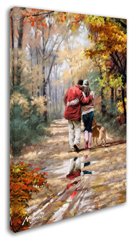 The Macneil Studio 'Couple Walking' Canvas Art, 22" x 32"