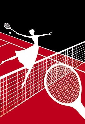 Game of Tennis- Canvas Poster 20" x 30"