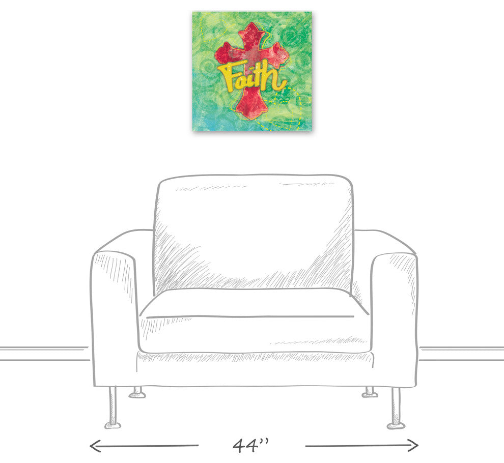 Cross Faith 16x16 Canvas Wall Art